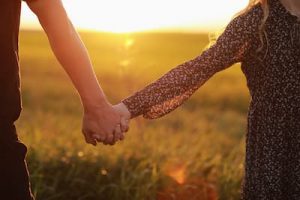 Holding hands